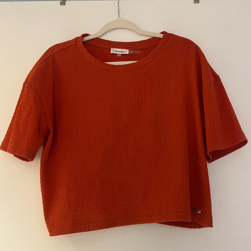 Calvin Klein Orange Boxy Tee